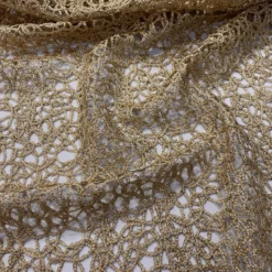 Swirl Chain Lace (w/ Poly Lining) Table Napkin in Champagne