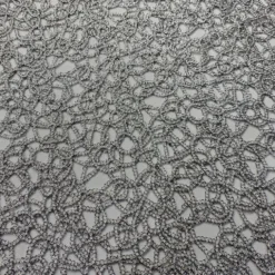 Swirl Chain Lace (w/ Poly Lining) Table Napkin in Silver