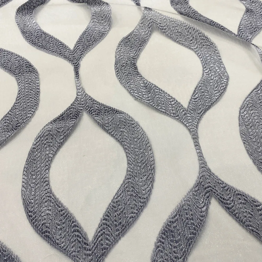 Tabriz Organza Table Runner in Silver