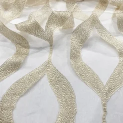 Tabriz Organza Table Runner in Champagne