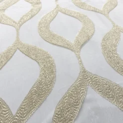 Tabriz Organza Table Runner in Champagne