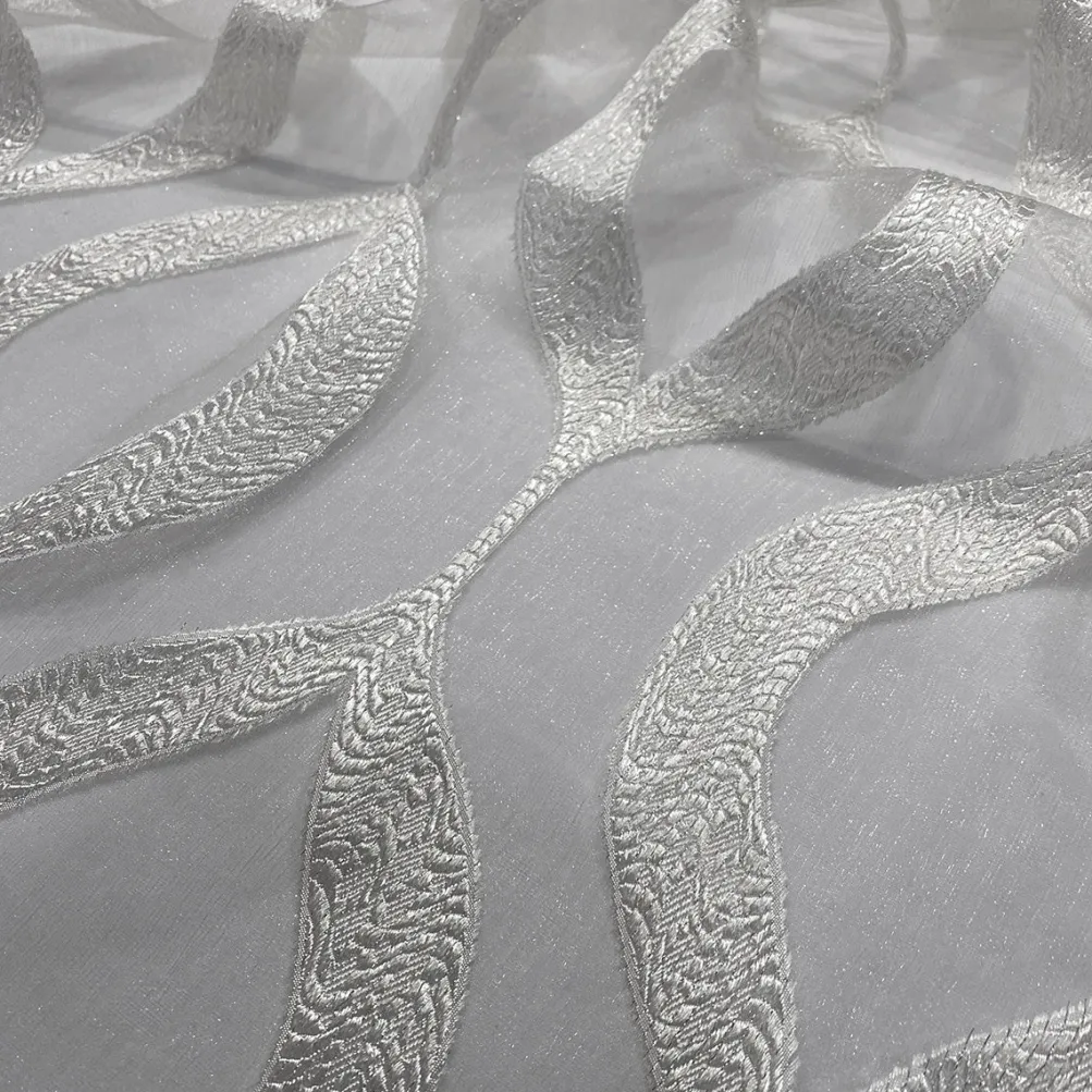 Tabriz Organza Table Runner in White