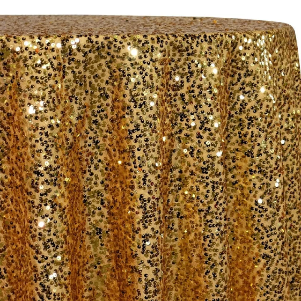 Taffeta Sequins Table Linen in Gold