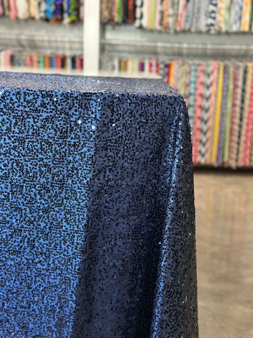 Taffeta Sequins Table Linen in Navy