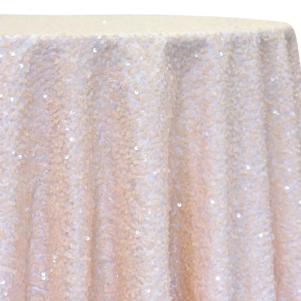 Taffeta Sequins Table Linen in Blush Transparent