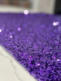 Taffeta Sequins Table Linen in Purple