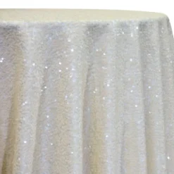 Taffeta Sequins Table Linen in Ivory