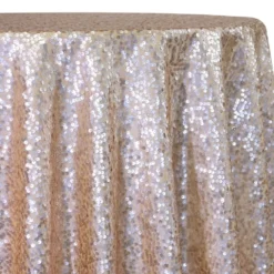 Taffeta Sequins Table Linen in Champagne
