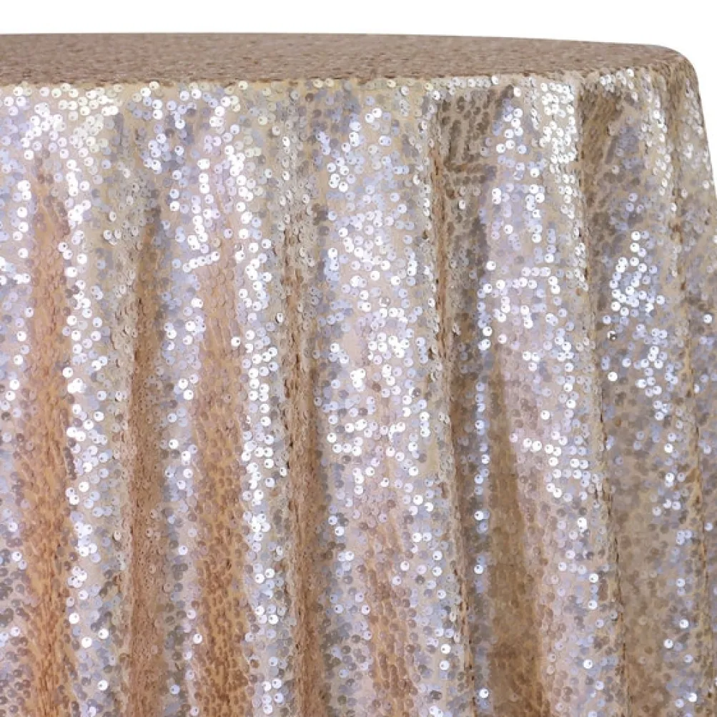 Taffeta Sequins Table Linen in Champagne