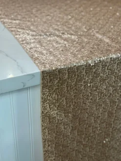 Taffeta Sequins Table Linen in Champagne