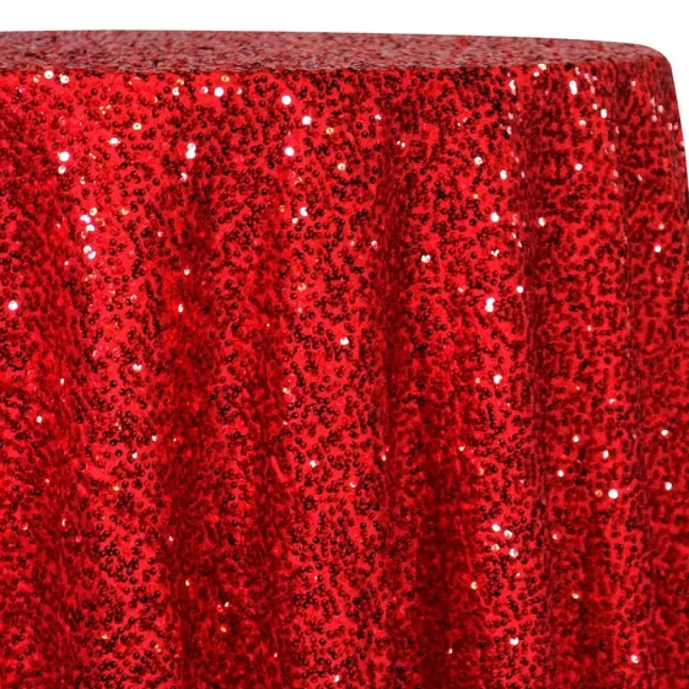 Taffeta Sequins Table Linen in Red