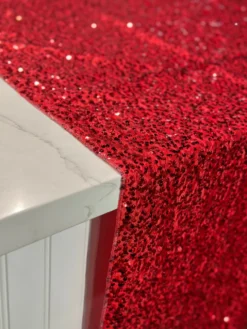 Taffeta Sequins Table Linen in Red