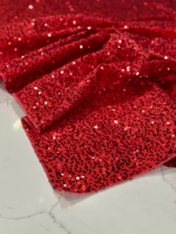 Taffeta Sequins Table Linen in Red