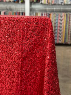 Taffeta Sequins Table Linen in Red