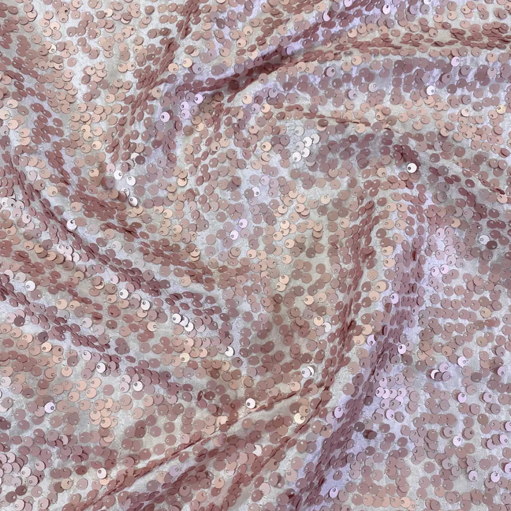 Taffeta Sequins Table Runner in Blush Matte