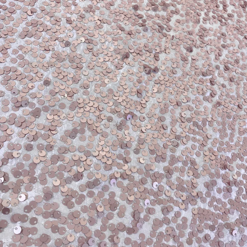 Taffeta Sequins Table Runner in Blush Matte