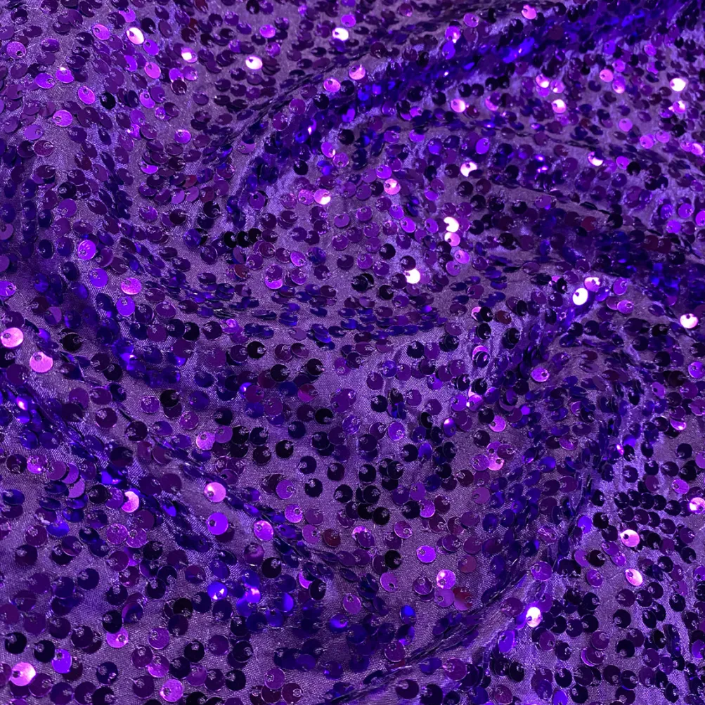 Taffeta Sequins Table Runner in Purple