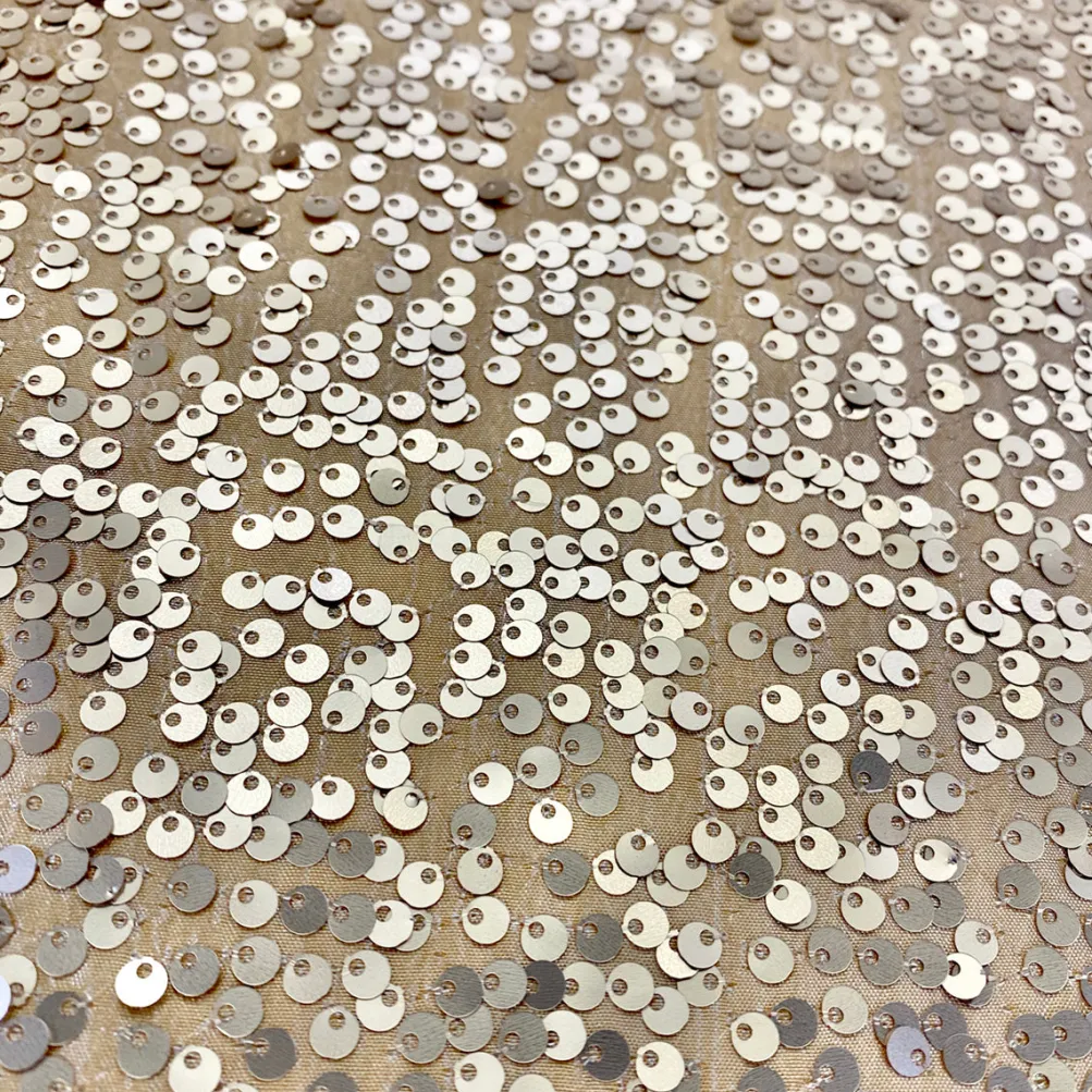 Taffeta Sequins (w/ Poly Lining) Table Napkin in Champagne