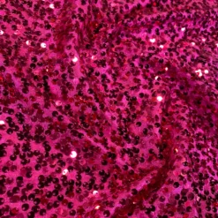 Taffeta Sequins (w/ Poly Lining) Table Napkin in Fuchsia