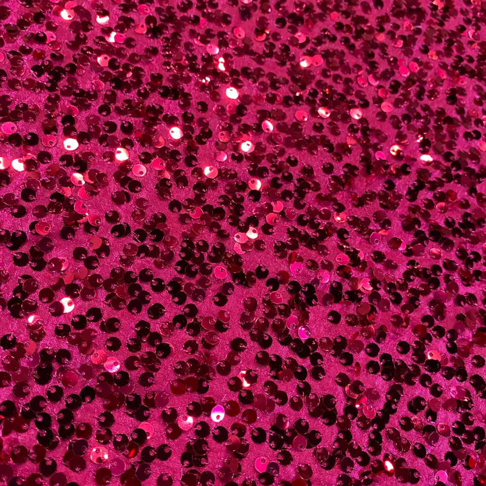 Taffeta Sequins (w/ Poly Lining) Table Napkin in Fuchsia