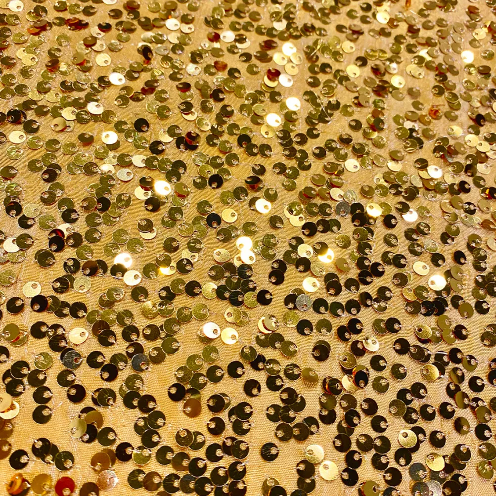 Taffeta Sequins (w/ Poly Lining) Table Napkin in Gold