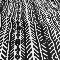 Topaz (Poly Print) Table Runner in Black / White