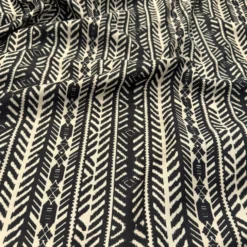 Topaz (Poly Print) Table Runner in Black / Taupe