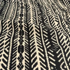 Topaz (Poly Print) Table Runner in Black / Taupe