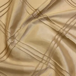 Triple Pleat Pintuck Table Linen in Taupe Gold