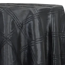 Triple Pleat Pintuck Table Linen in Black