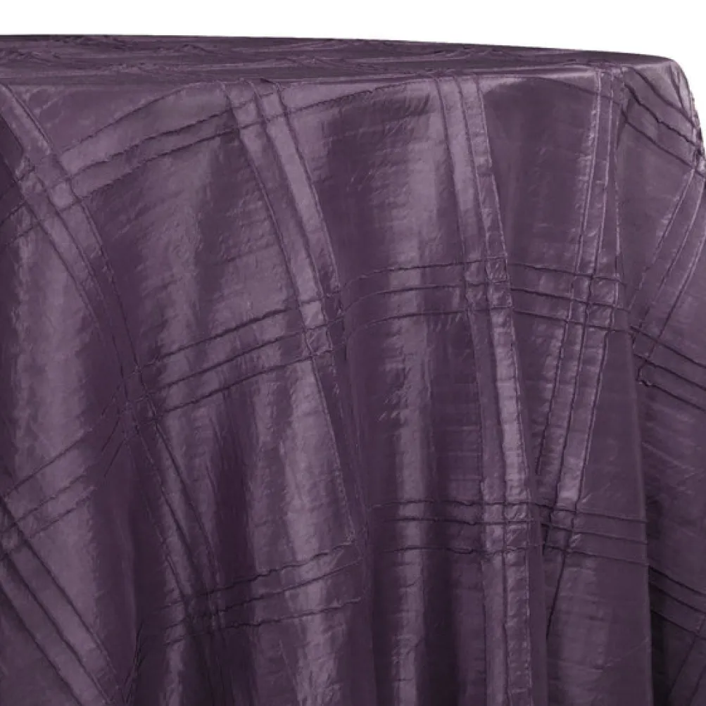 Triple Pleat Pintuck Table Linen in Raisin