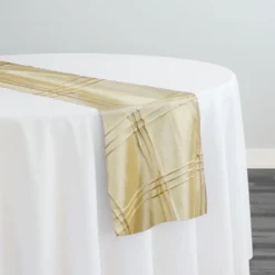 Triple Pleat Pintuck Table Runner in Ivory