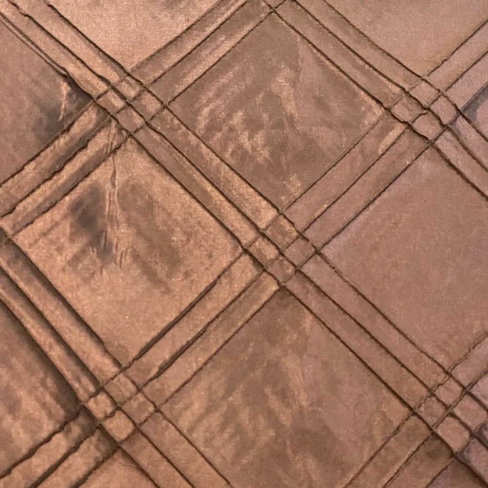 Triple Pleat Pintuck Table Runner in Brown