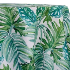 Tropical Print (Dupioni) Table Linen in Green