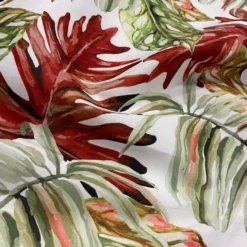 Tropical Print (Dupioni) Table Linen in Red
