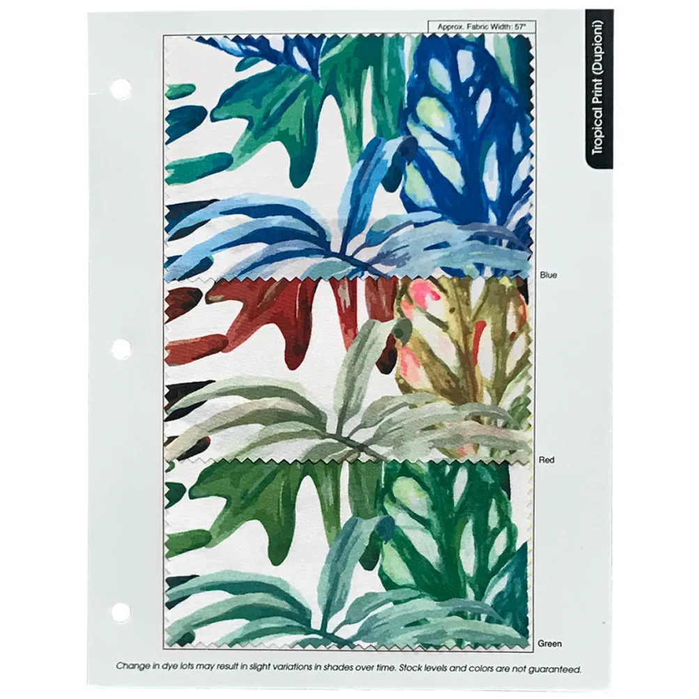 Tropical Print (Dupioni) Table Linen in Red
