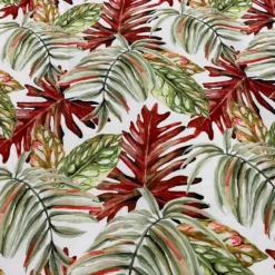 Tropical Print (Dupioni) Table Linen in Red