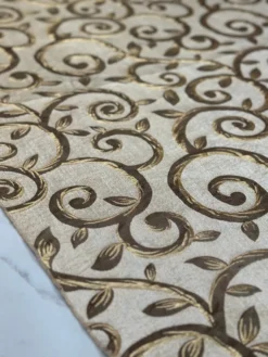 Tuscany Jacquard (Reversible) Table Linen in Brown and Taupe
