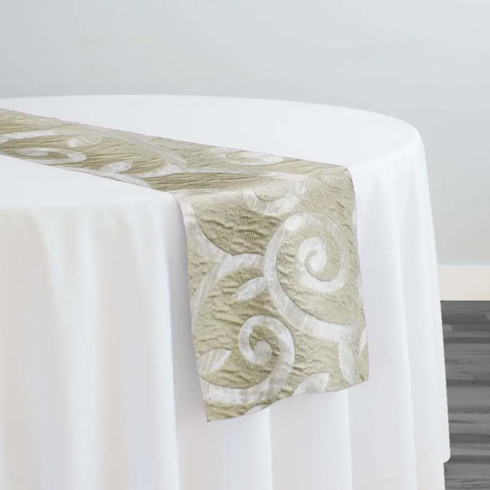 Tuscany Jacquard (Reversible) Table Runner in Ivory