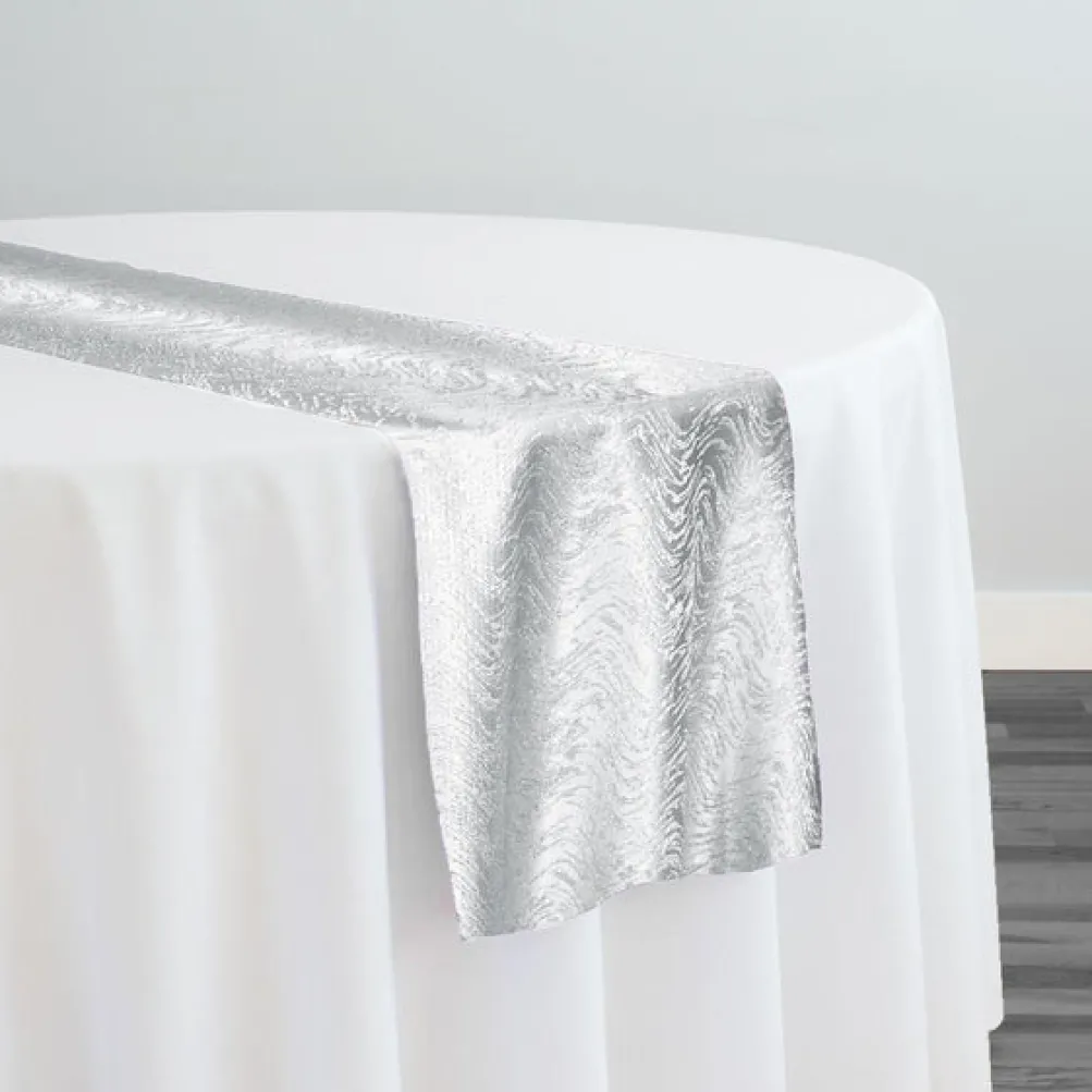 Twinkle Tensil Table Runner in White