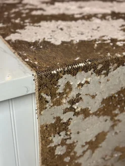 Two-Tone Sequins Table Linen in Champagne and Matte