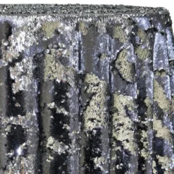 Two-Tone Sequins Table Linen in Pewter and Silver