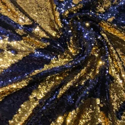 Two-Tone Sequins Table Linen in Navy and Rose Gold