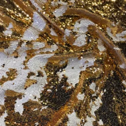 Two-Tone Sequins Table Linen in Gold and White