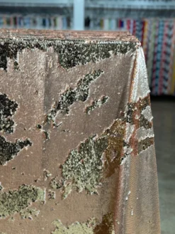 Two-Tone Sequins Table Linen in Champagne and Blush