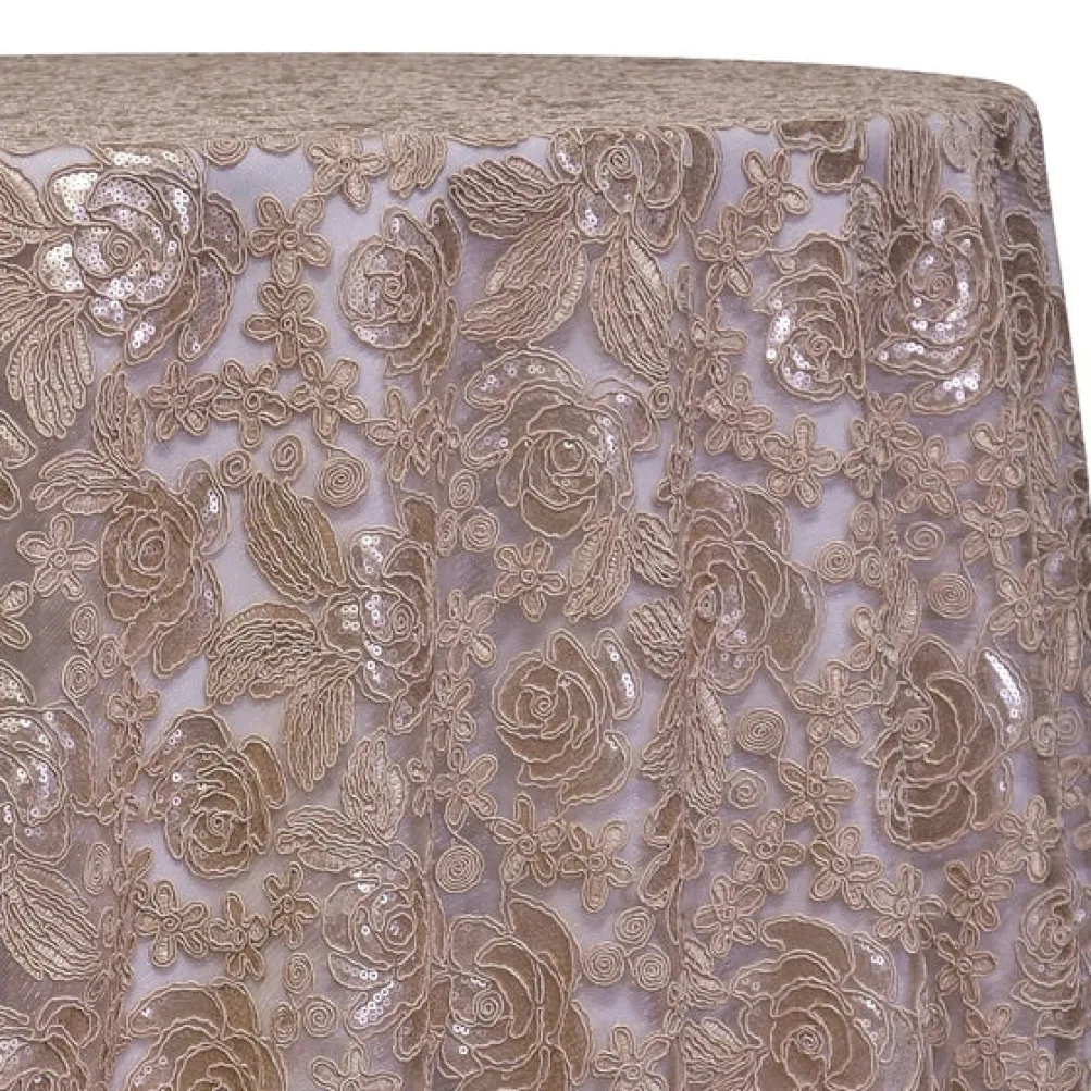 Valentina Lace Table Linen in Champagne