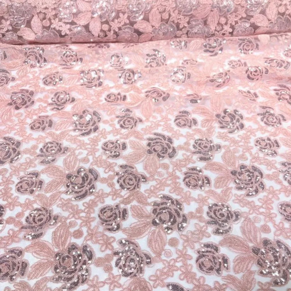 Valentina Lace Table Linen in Blush