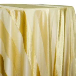 Velvet Stripe Table Linen in Gold