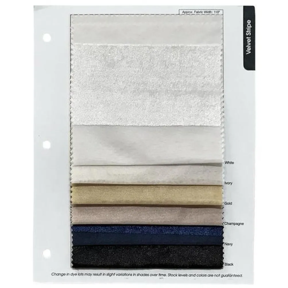 Velvet Stripe Table Runner in Ivory