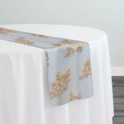 Venetian Lace Table Runner in Champagne